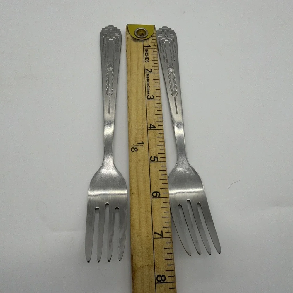 Zia International INSZIA1 Dinner Fork 1847 Rogers Brothers Stainless Steel 2 Lot